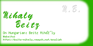 mihaly beitz business card